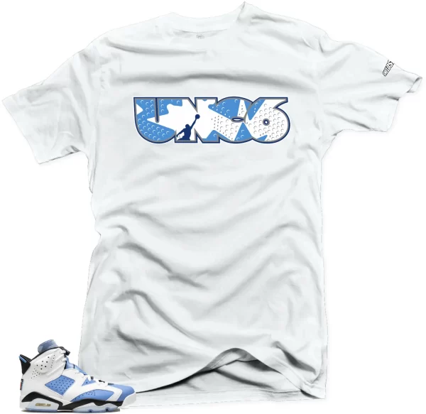 Shirt To Match Jordan 6 UNC University Blue-UNC6 Sneaker Tees Jezsport.com