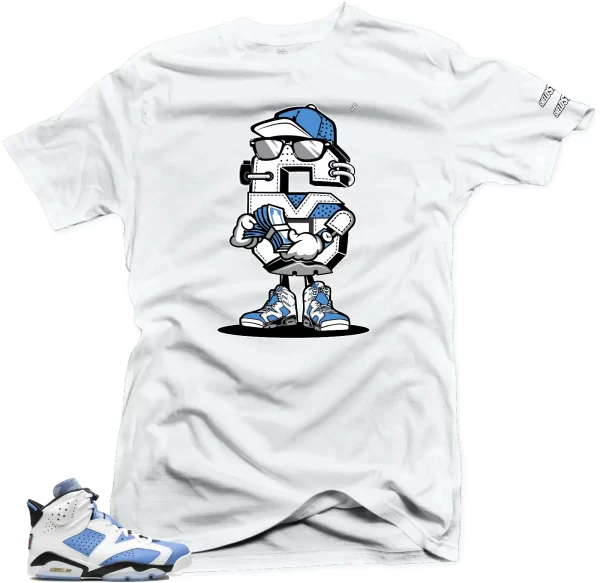 Shirt To Match Jordan 6 UNC University Blue - 6 Sneaker Tees Jezsport.com