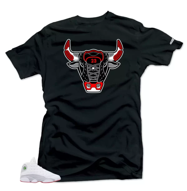 Shirt To Match Air Jordan Retro 13 Wolf Grey Bull 13 Sneaker Tees Jezsport.com