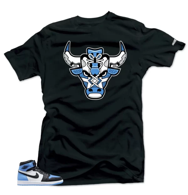 Shirt To Match Jordan 1 UNC Toe Bull Blue) Sneaker tee Jezsport.com