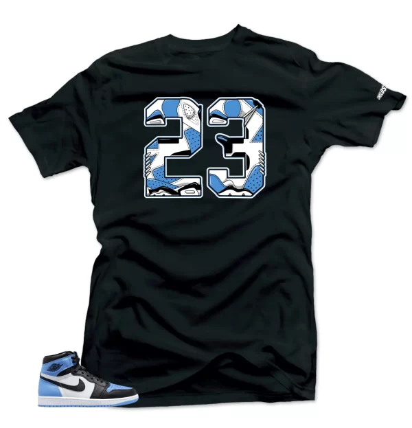 Shirt To Match Jordan 1 UNC Toe 23 Sneaker tee Jezsport.com