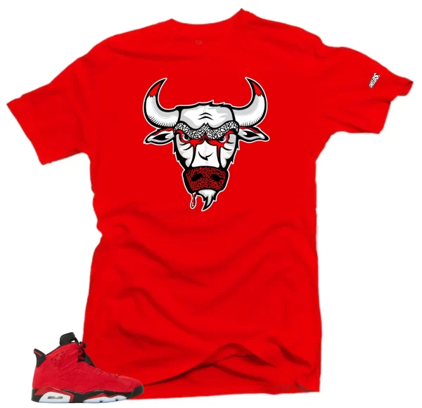 Shirt To Match Jordan 6 Toro Bravo Bull Sneaker tee Jezsport.com