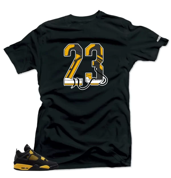 Shirt To Match Jordan 4 Retro Thunder 23 Match Sneaker Shirts Jezsport.com