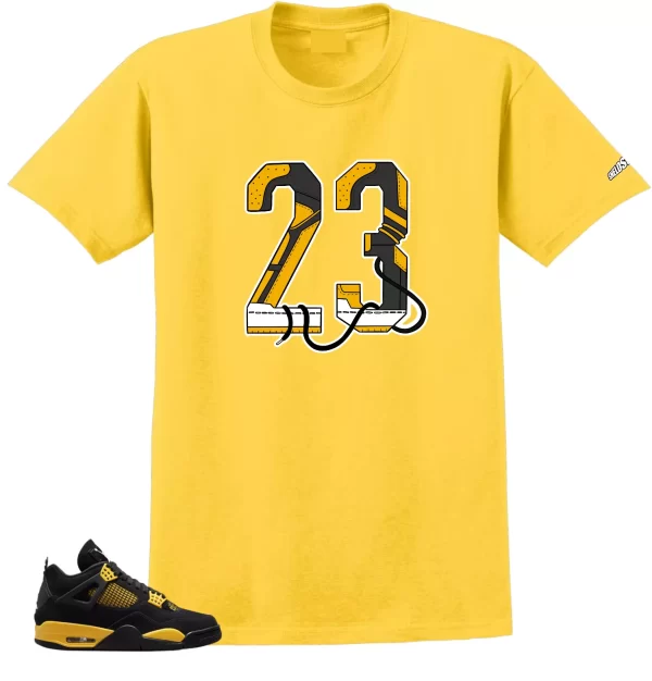 Shirt To Match Jordan 4 Retro Thunder 23 Match Sneaker Shirts Jezsport.com