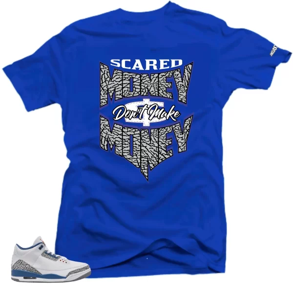 Shirt To Match Jordan 3 Wizards Scared Money Sneaker Tees Jezsport.com