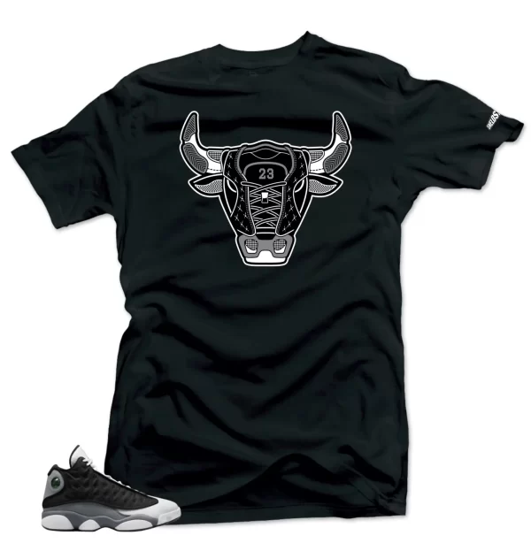 Shirt To Match Jordan 13 Retro Black Flint Bull 13 Sneaker tee Jezsport.com