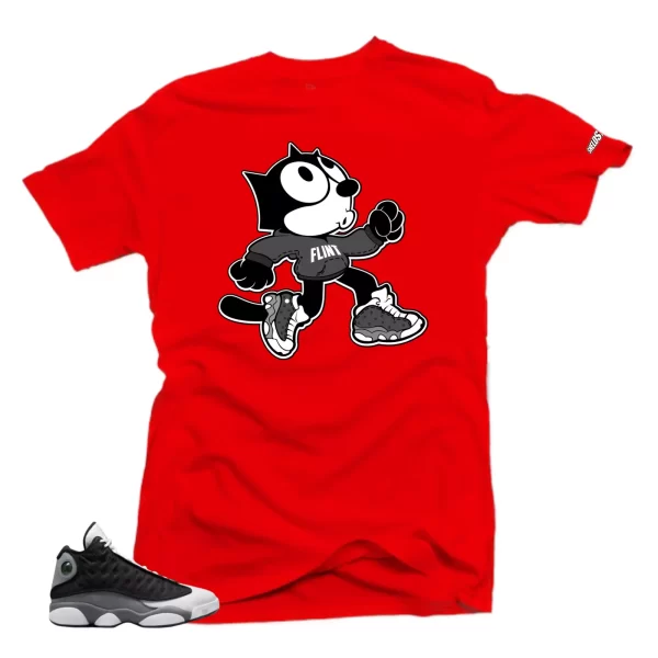 Shirt To Match Jordan 13 Retro Black Flint The Cat Sneaker Unisex Tees Jezsport.com