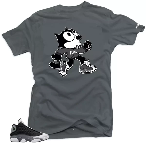 Shirt To Match Jordan 13 Retro Black Flint The Cat Sneaker tee Jezsport.com