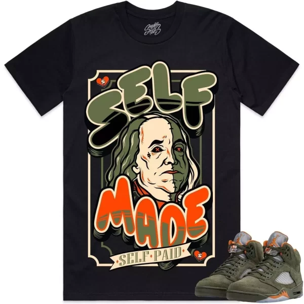 Jordan Retro 5 Olive 5s Shirt to Match - CELADON SELF MADE Jezsport.com