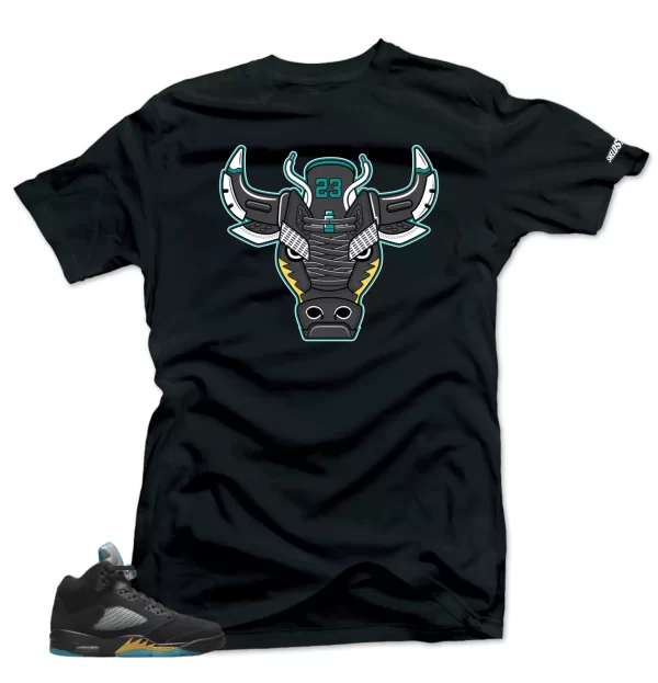 Shirt To Match Air Jordan Retro 5 Aqua Bull Air Sneaker Tees Jezsport.com