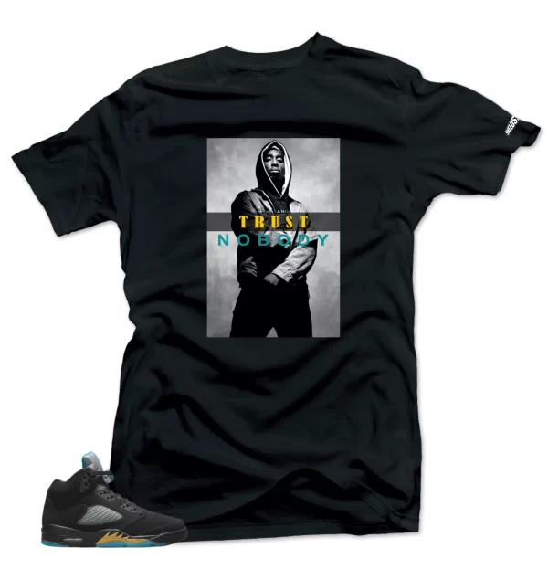 Shirt To Match Air Jordan Retro 5 Aqua TrustNo Body Air Sneaker Tees Jezsport.com