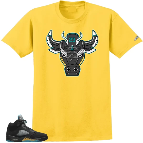 Shirt To Match Air Jordan Retro 5 Aqua Bull Air Sneaker Tees Jezsport.com