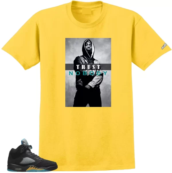 Shirt To Match Air Jordan Retro 5 Aqua TrustNo Body Air Sneaker Tees Jezsport.com