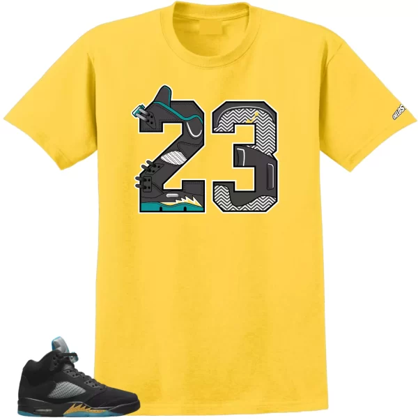 Shirt To Match Air Jordan Retro 5 Aqua 23 Air Sneaker Tees Jezsport.com