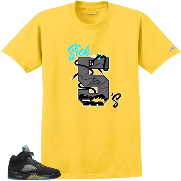 Shirt To Match Air Jordan Retro 5 Aqua Sick 5s Air Sneaker Tees Jezsport.com