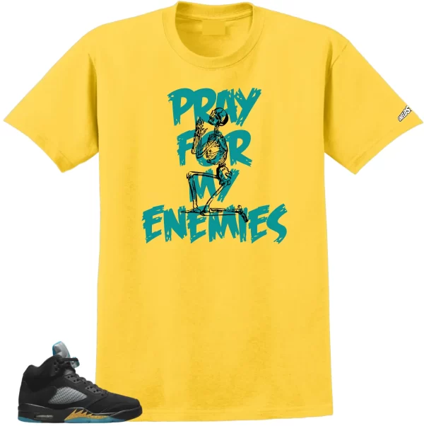 Shirt To Match Air Jordan Retro 5 Aqua Enemies Air Sneaker Tees Jezsport.com