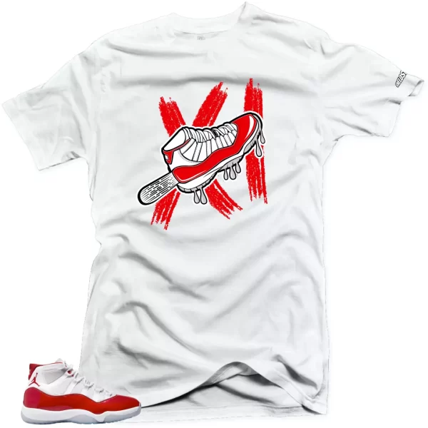 Shirt To Match Jordan 11 Cherry Varsity Red - Ice Cream Air Sneaker Tees Jezsport.com