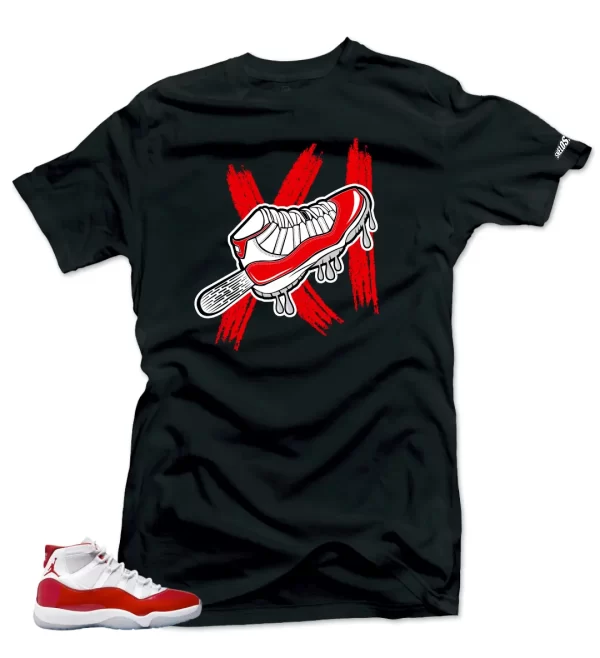 Shirt To Match Jordan 11 Cherry Varsity Red - Ice Cream Air Sneaker Tees Jezsport.com