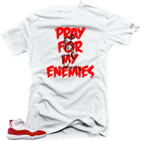 Shirt To Match Jordan 11 Cherry Varsity Red - Enemies Air Sneaker Tees Jezsport.com