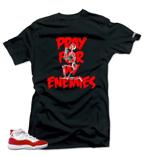 Shirt To Match Jordan 11 Cherry Varsity Red - Enemies Air Sneaker Tees Jezsport.com