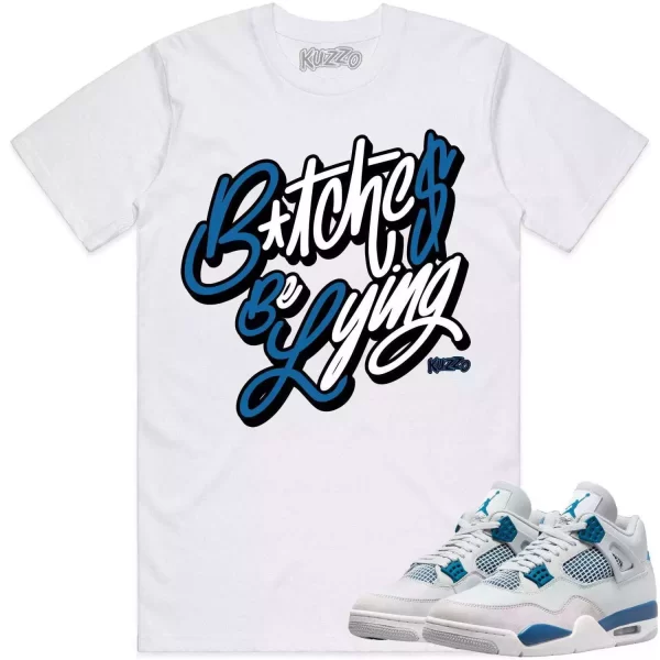 Jordan 4 Military Blue 4s Shirt to Match - MILITARY BLUE BBL Jezsport.com