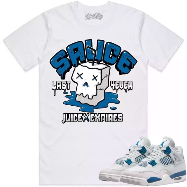 Jordan 4 Military Blue 4s Shirt to Match - MILITARY BLUE SAUCE Jezsport.com