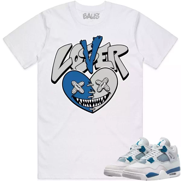 Jordan 4 Military Blue 4s Shirt to Match - MILITARY BLUE LOVER LOSER Jezsport.com