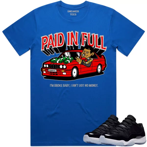 Jordan 11 Low Space Jam 11s Shirt to Match - RED PAID Jezsport.com