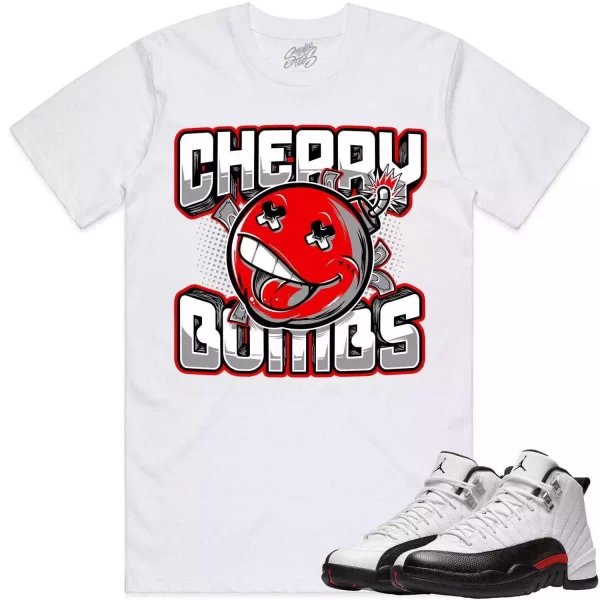 Jordan 12 Red Taxi 12s Shirt to Match - RED CHERRY BOMBS Jezsport.com