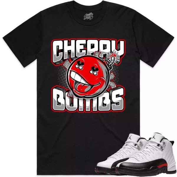 Jordan 12 Red Taxi 12s Shirt to Match - RED CHERRY BOMBS Jezsport.com