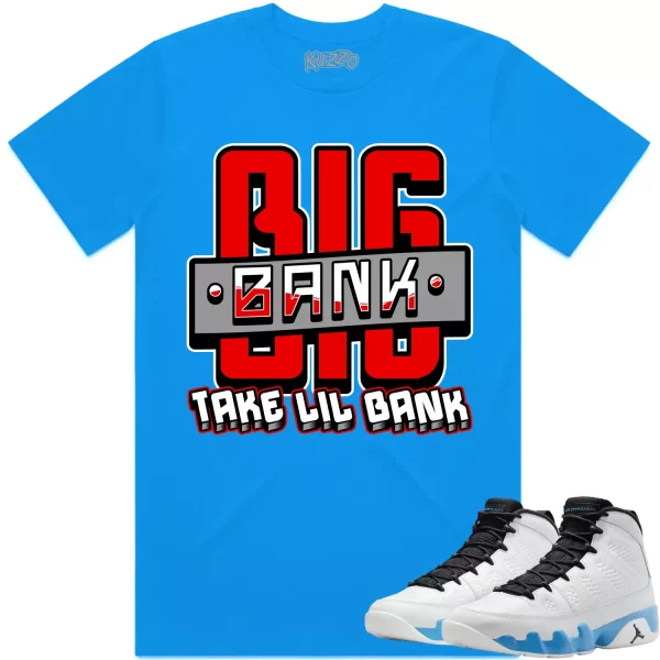 Jordan 9 Powder Blue 9s Shirt to Match - RED BIG BANK Jezsport.com