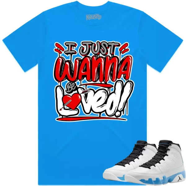 Jordan 9 Powder Blue 9s Shirt to Match - RED LOVED Jezsport.com