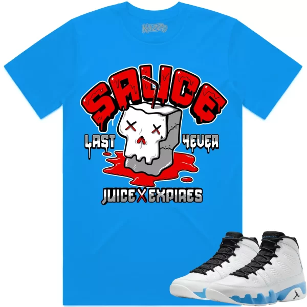 Jordan 9 Powder Blue 9s Shirt to Match - RED SAUCE Jezsport.com