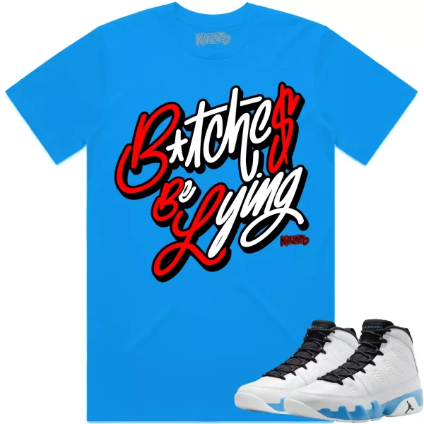 Jordan 9 Powder Blue 9s Shirt to Match - RED BBL Jezsport.com