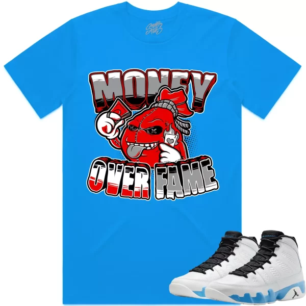 Jordan 9 Powder Blue 9s Shirt to Match - RED MOF Jezsport.com