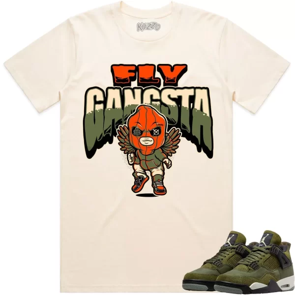 Jordan 4 Craft Olive 4s Shirt to Match - CELADON FLY GANGSTA Jezsport.com