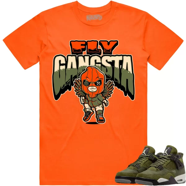 Jordan 4 Craft Olive 4s Shirt to Match - CELADON FLY GANGSTA Jezsport.com