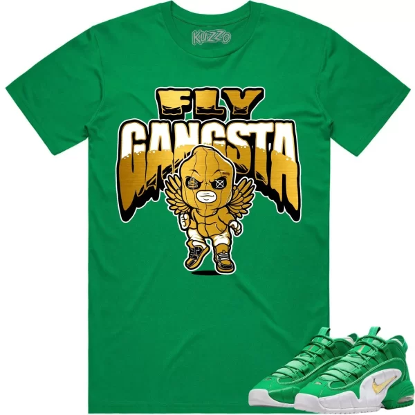 Penny 1 Stadium Green 1s Shirt to Match - GOLD METALLIC FLY GANGSTA Jezsport.com