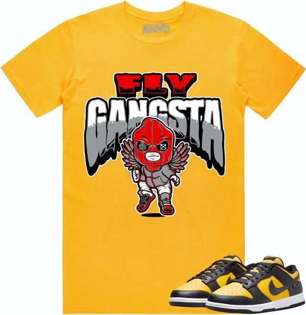 Black University Gold Dunks Shirt to Match - RED FLY GANGSTA Jezsport.com