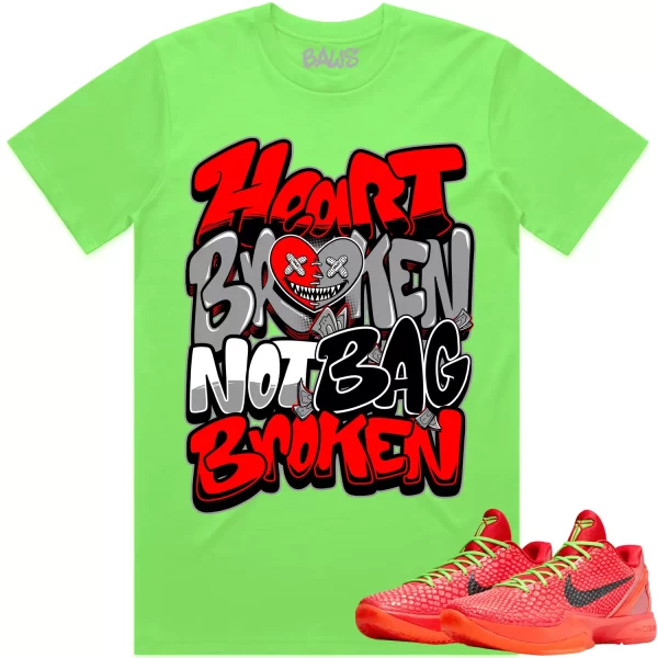 Kobe 6 Reverse Grinch 6s Shirt to Match - RED HEART BROKEN BAWS Jezsport.com