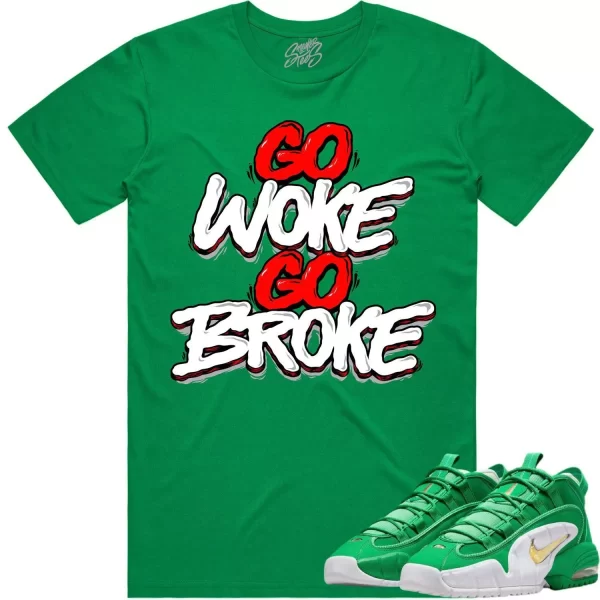 Penny 1 Stadium Green 1s Shirt to Match - RED GO WOKE GO BROKE Jezsport.com