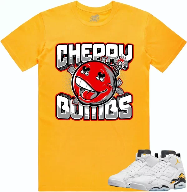 Jordan MVP 678 Yellow Ochre Shirt to Match - RED CHERRY BOMBS Jezsport.com