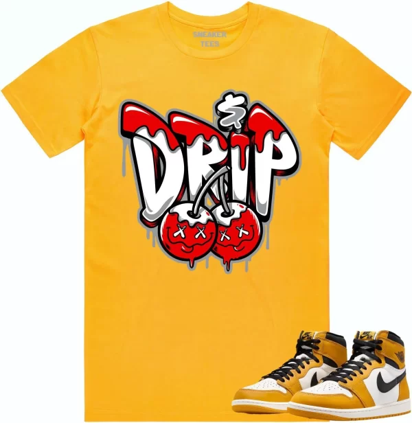 Jordan 1 Yellow Ochre 1s Shirt to Match - RED MONEY DRIP Jezsport.com