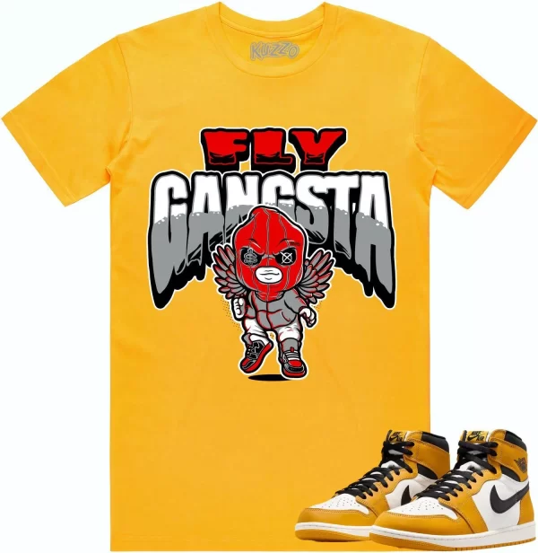 Jordan 1 Yellow Ochre 1s Shirt to Match - RED FLY GANGSTA Jezsport.com