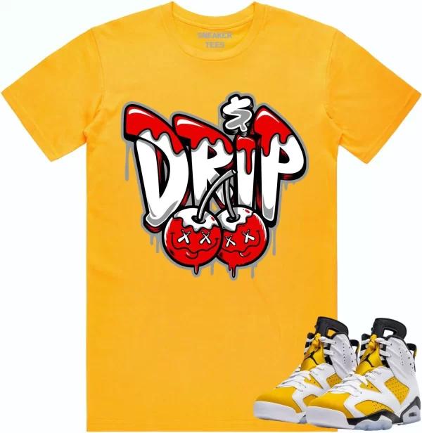 Jordan 6 Yellow Ochre 6s Shirt to Match - RED MONEY DRIP Jezsport.com