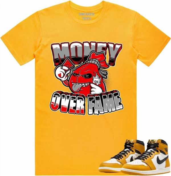 Jordan 1 Yellow Ochre 1s Shirt to Match - RED MOF Jezsport.com