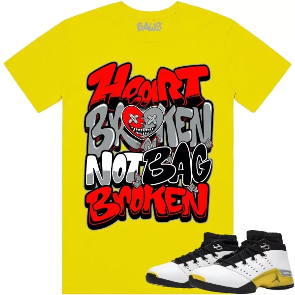 Jordan 17 Lightning 17s Shirt to Match - RED HEART BROKEN BAWS Jezsport.com