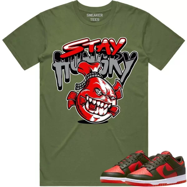 Mystic Red Dunks Shirt to Match - RED STAY HUNGRY Jezsport.com