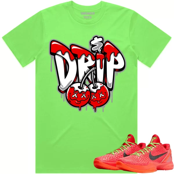 Kobe 6 Reverse Grinch 6s Shirt to Match - RED MONEY DRIP Jezsport.com