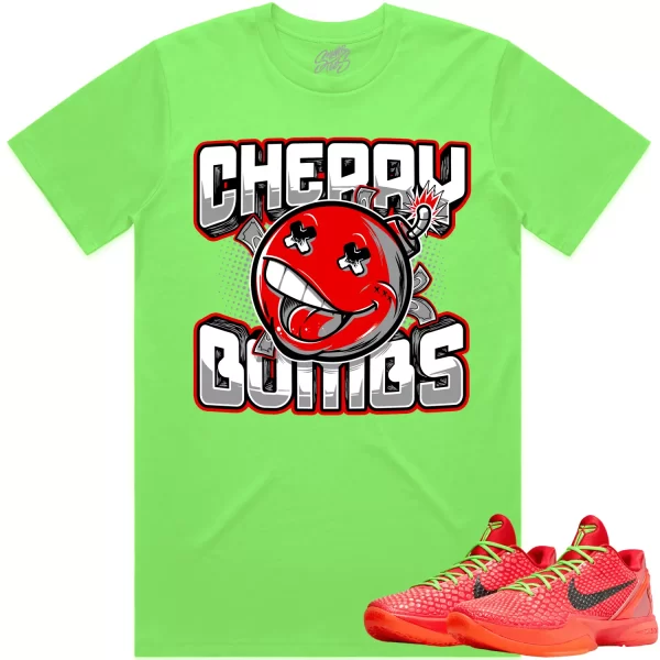 Kobe 6 Reverse Grinch 6s Shirt to Match - RED CHERRY BOMBS Jezsport.com